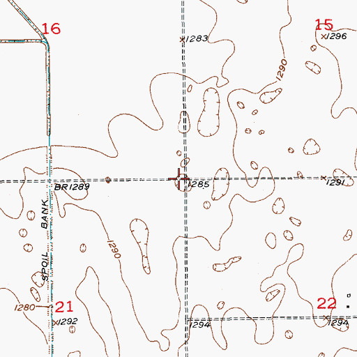 Topographic Map of Township of North Detroit, SD