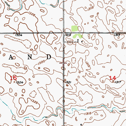 Topographic Map of Township of Garland, SD