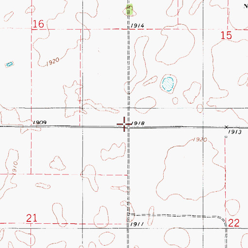 Topographic Map of Township of Odessa, SD