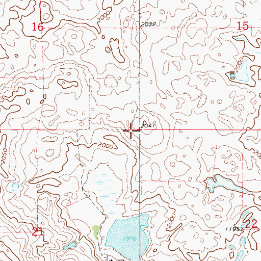 Topographic Map of Township of Highland, SD