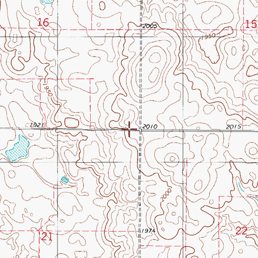 Topographic Map of Township of Stickel, SD