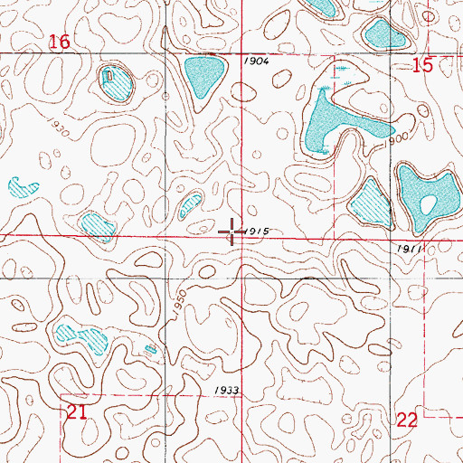 Topographic Map of Township of Kassel, SD