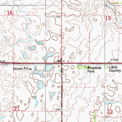 Topographic Map of Township of Spring, SD