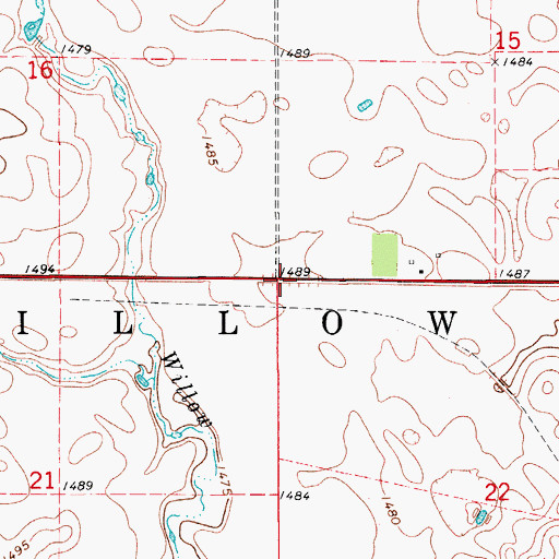 Topographic Map of Township of Willow, SD