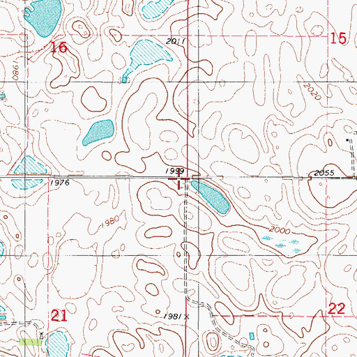 Topographic Map of Township of Blaine, SD