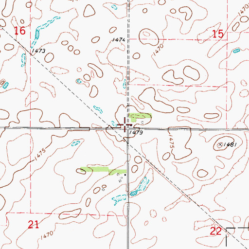 Topographic Map of Township of Lincoln, SD