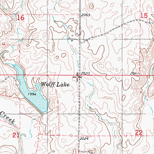 Topographic Map of Township of Petersburg, SD