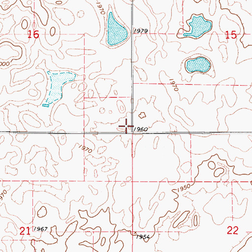 Topographic Map of Township of Harrison, SD