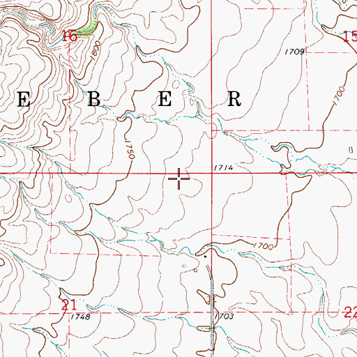 Topographic Map of Township of Weber, SD