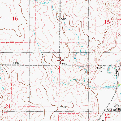 Topographic Map of Township of Odessa, SD