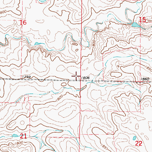 Topographic Map of Township of Fremont, SD