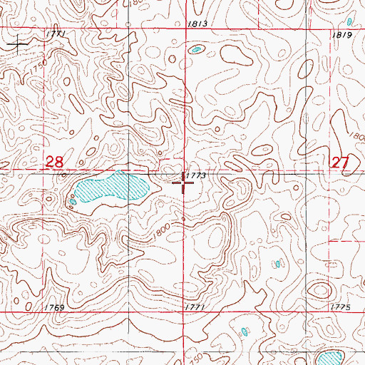 Topographic Map of Township of Lake, SD