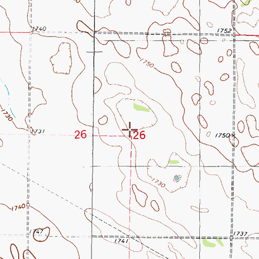 Topographic Map of Township of Dewey, SD