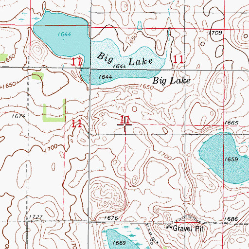 Topographic Map of Township of Schley, SD