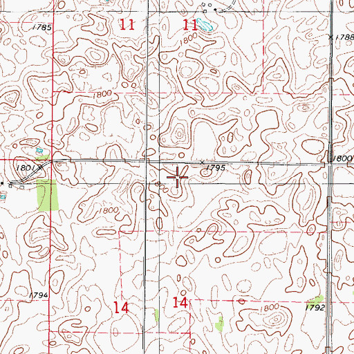 Topographic Map of Township of Lincoln, SD