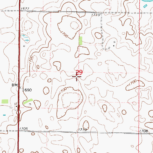 Topographic Map of Township of McKinley, SD