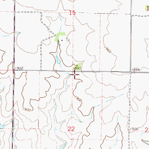 Topographic Map of Township of Franklin, SD