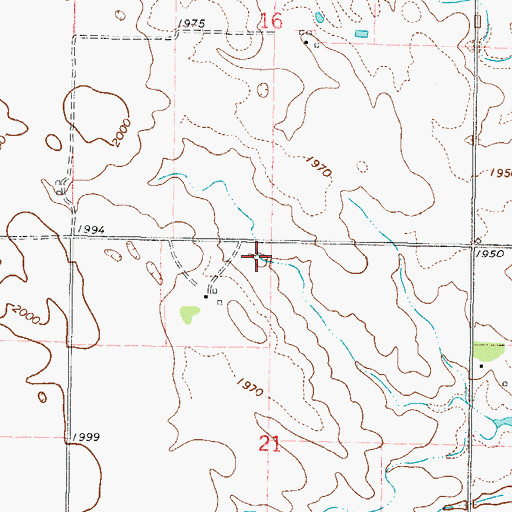 Topographic Map of Township of Springvale, SD