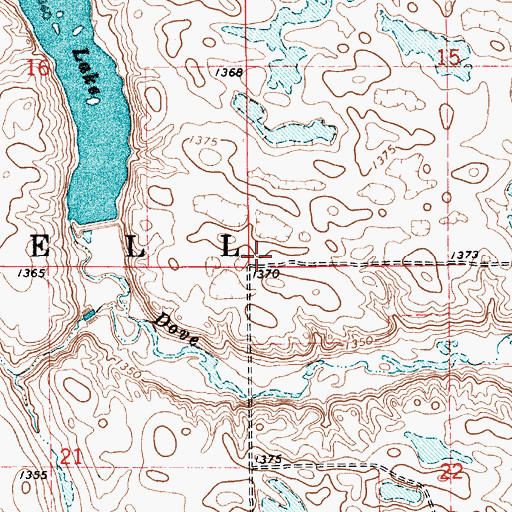 Topographic Map of Township of Zell, SD