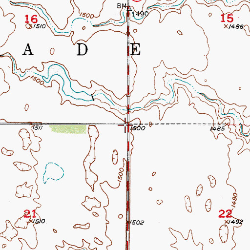 Topographic Map of Township of Arcade, SD