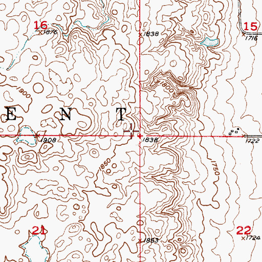 Topographic Map of Township of Orient, SD