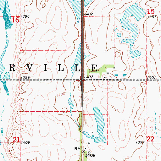Topographic Map of Township of Centerville, SD