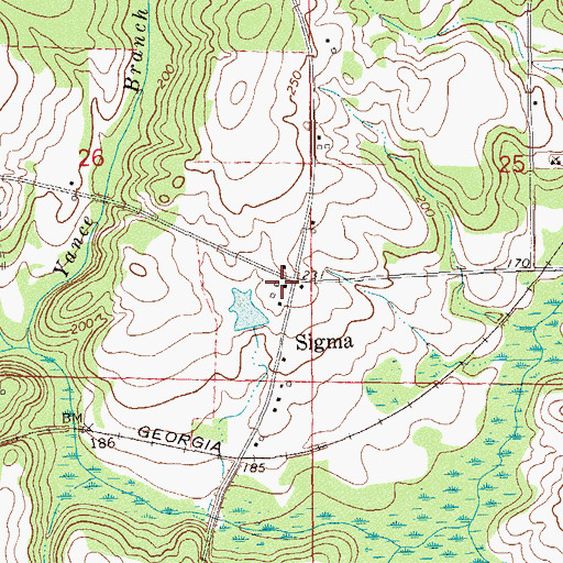 Topographic Map of Sigma, AL
