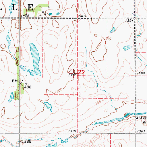 Topographic Map of Township of Berea, SD
