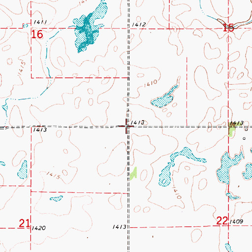 Topographic Map of Township of Devoe, SD