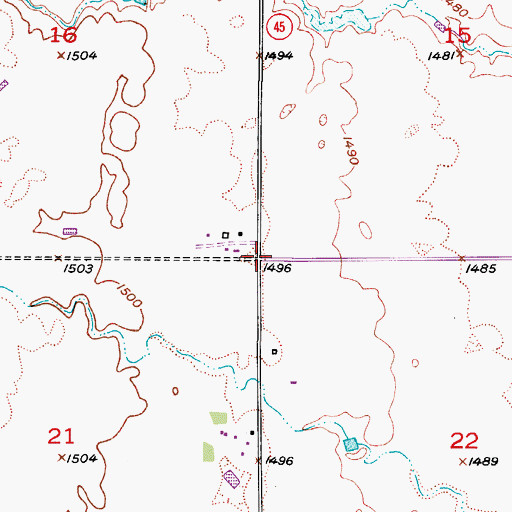 Topographic Map of Township of Myron, SD