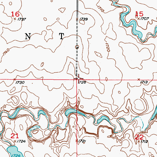 Topographic Map of Township of Bryant, SD