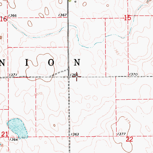 Topographic Map of Township of Union, SD