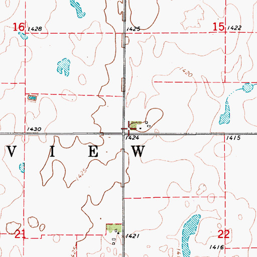 Topographic Map of Township of Fairview, SD
