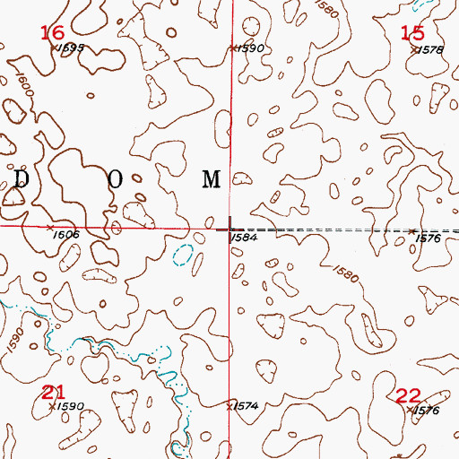 Topographic Map of Township of Freedom, SD