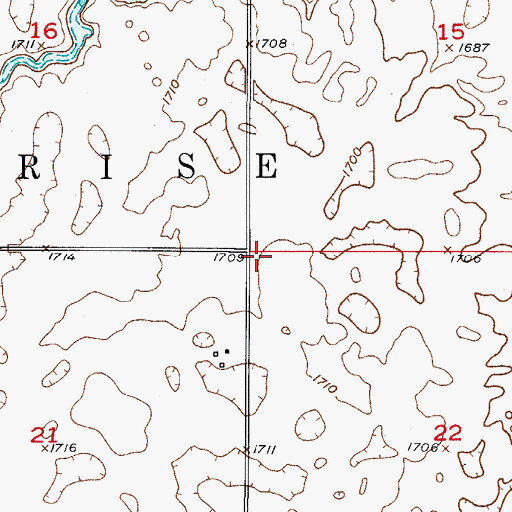 Topographic Map of Township of Enterprise, SD