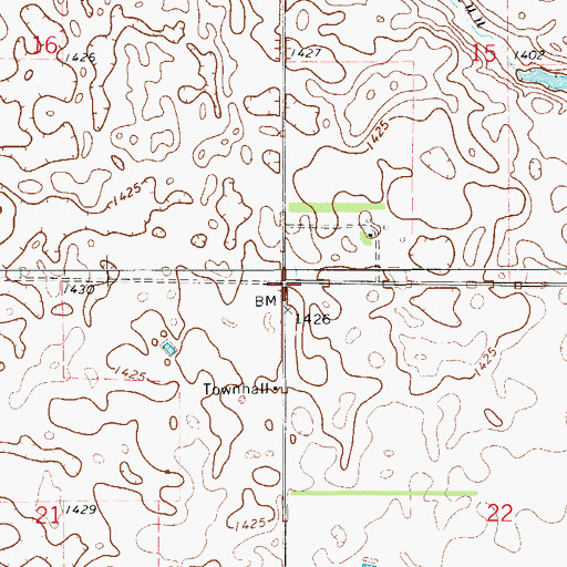 Topographic Map of Township of Richland, SD