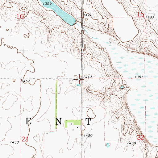 Topographic Map of Township of Kent, SD