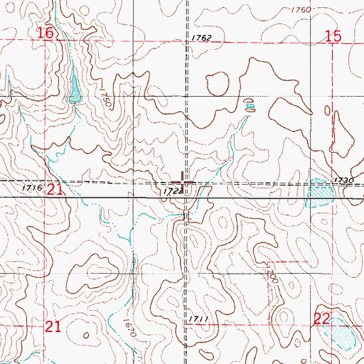 Topographic Map of Township of Montpelier, SD