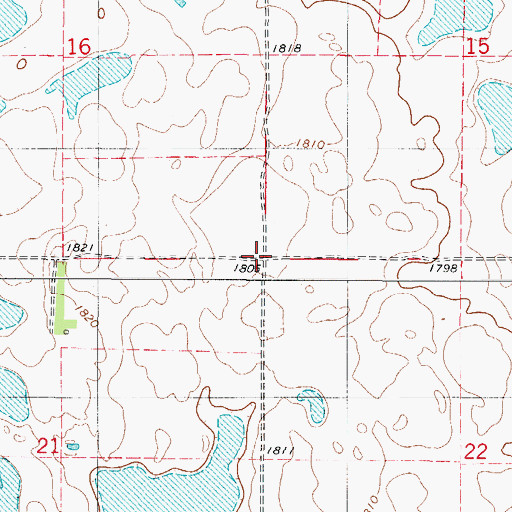Topographic Map of Township of Glover, SD