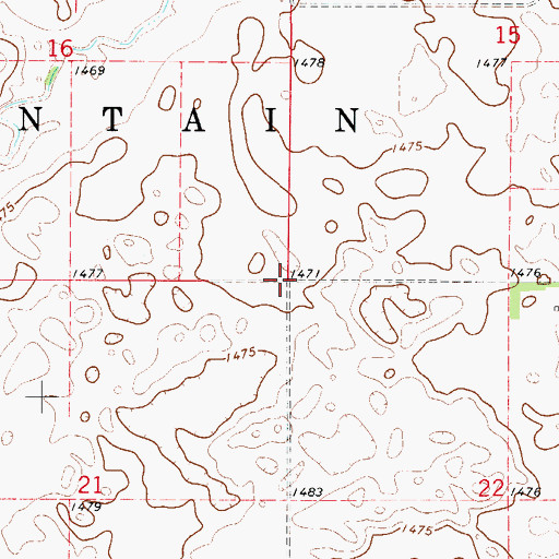 Topographic Map of Township of Fountain, SD