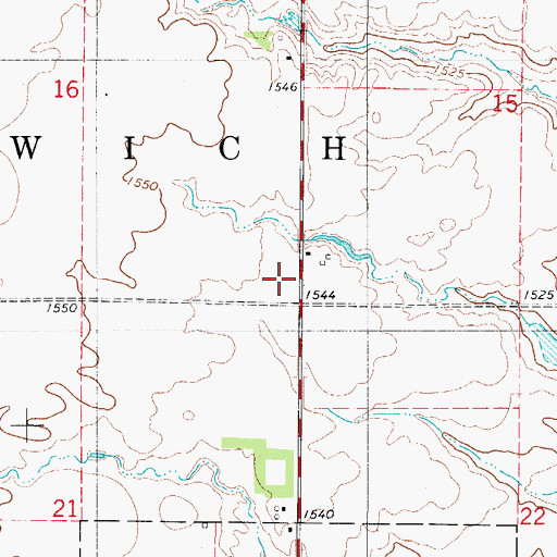 Topographic Map of Township of Ipswich, SD