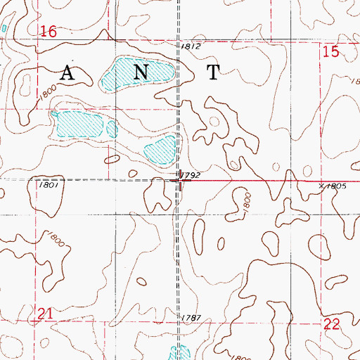 Topographic Map of Township of Bryant, SD