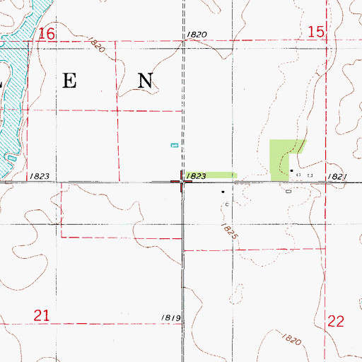 Topographic Map of Township of Glen, SD