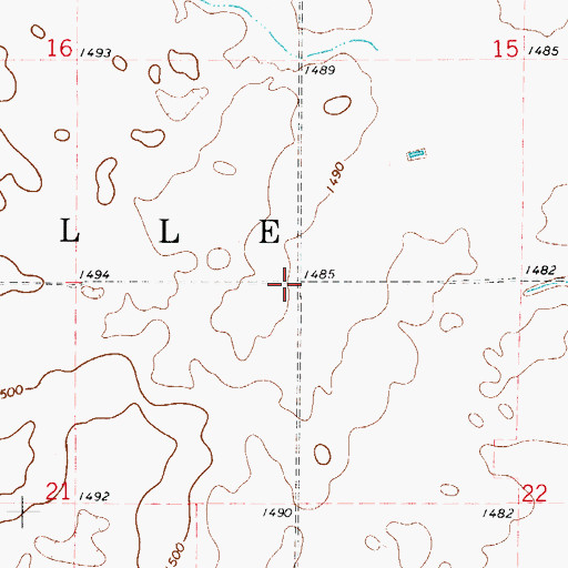 Topographic Map of Township of Belle, SD
