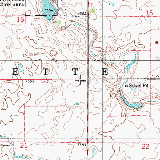 Topographic Map of Township of Rosette, SD