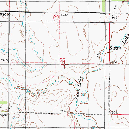 Topographic Map of Township of Glenn, SD