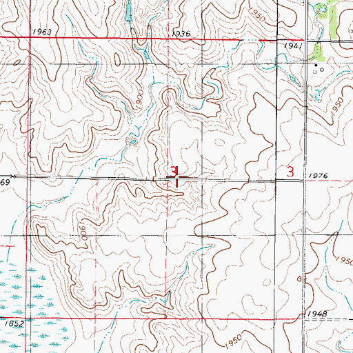 Topographic Map of Township of Theodore, SD