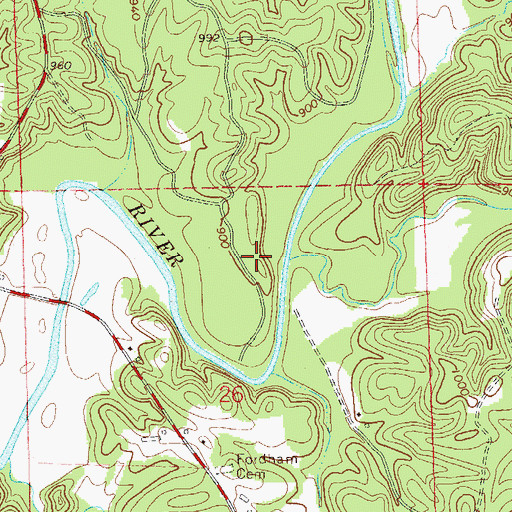 Topographic Map of Silas Creek, AL