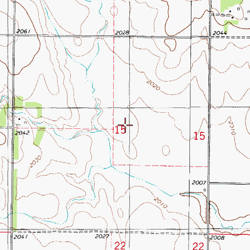 Topographic Map of Township of Ryan, SD