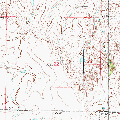 Topographic Map of Township of Vick, SD